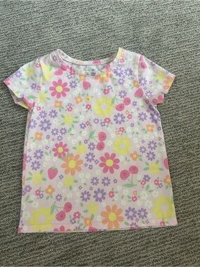 Garanimals Pink Floral & Cherry Short Sleeve Tee